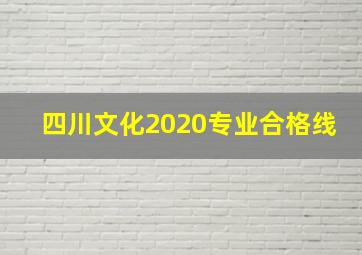 四川文化2020专业合格线