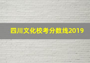 四川文化校考分数线2019