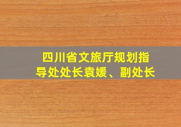 四川省文旅厅规划指导处处长袁媛、副处长