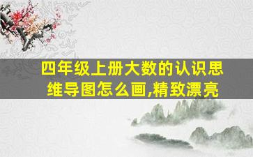 四年级上册大数的认识思维导图怎么画,精致漂亮