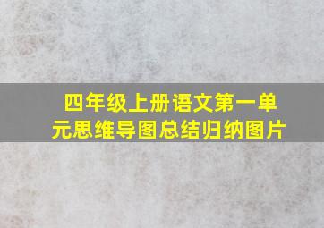 四年级上册语文第一单元思维导图总结归纳图片