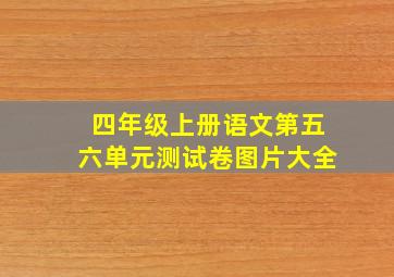 四年级上册语文第五六单元测试卷图片大全