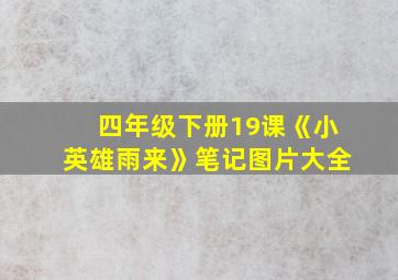 四年级下册19课《小英雄雨来》笔记图片大全