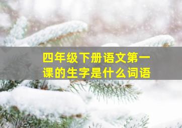 四年级下册语文第一课的生字是什么词语