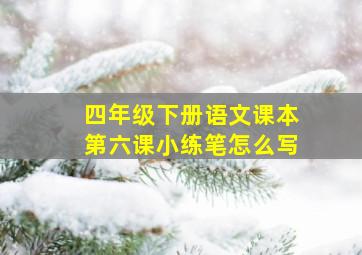 四年级下册语文课本第六课小练笔怎么写