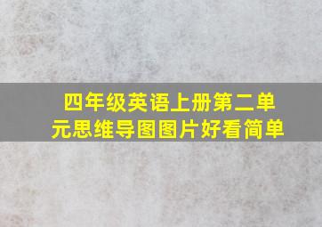 四年级英语上册第二单元思维导图图片好看简单