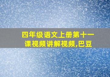 四年级语文上册第十一课视频讲解视频,巴豆