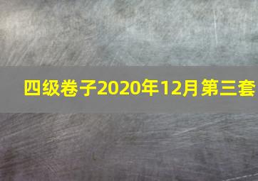 四级卷子2020年12月第三套