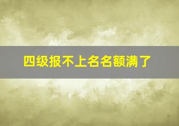 四级报不上名名额满了