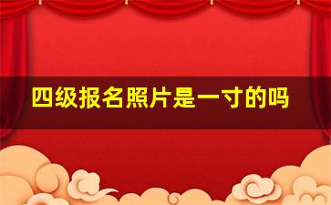 四级报名照片是一寸的吗