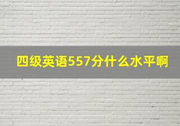 四级英语557分什么水平啊