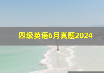 四级英语6月真题2024