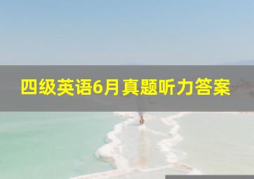 四级英语6月真题听力答案