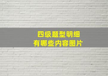 四级题型明细有哪些内容图片