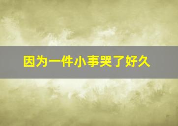 因为一件小事哭了好久