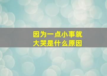 因为一点小事就大哭是什么原因