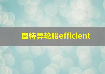 固特异轮胎efficient