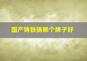 国产铸铁锅哪个牌子好