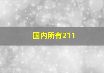 国内所有211