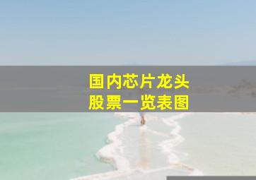 国内芯片龙头股票一览表图