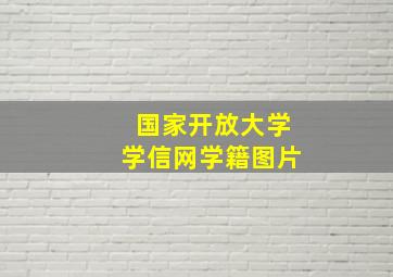 国家开放大学学信网学籍图片