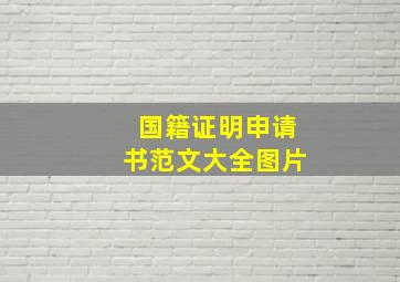 国籍证明申请书范文大全图片