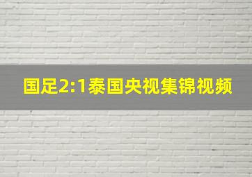 国足2:1泰国央视集锦视频