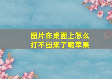 图片在桌面上怎么打不出来了呢苹果