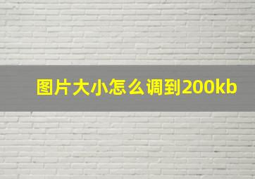 图片大小怎么调到200kb