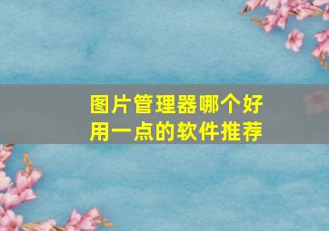 图片管理器哪个好用一点的软件推荐