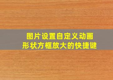 图片设置自定义动画形状方框放大的快捷键