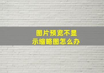 图片预览不显示缩略图怎么办