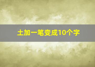 土加一笔变成10个字