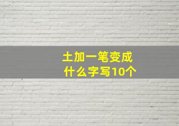 土加一笔变成什么字写10个