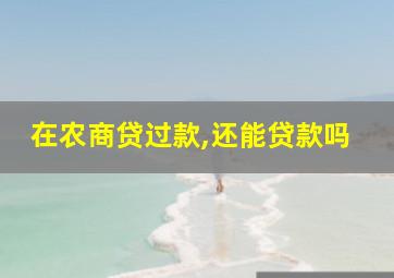 在农商贷过款,还能贷款吗