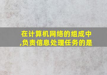 在计算机网络的组成中,负责信息处理任务的是