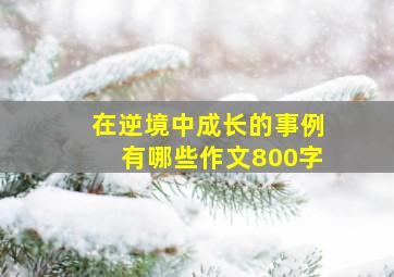 在逆境中成长的事例有哪些作文800字