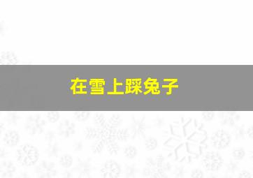 在雪上踩兔子