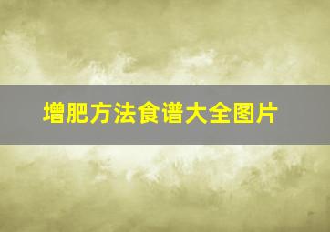 增肥方法食谱大全图片