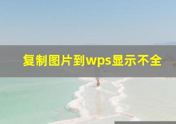 复制图片到wps显示不全