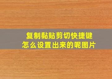 复制黏贴剪切快捷键怎么设置出来的呢图片