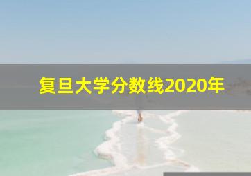 复旦大学分数线2020年