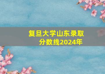 复旦大学山东录取分数线2024年