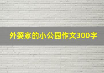 外婆家的小公园作文300字