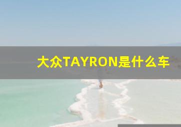 大众TAYRON是什么车