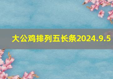 大公鸡排列五长条2024.9.5