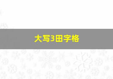 大写3田字格