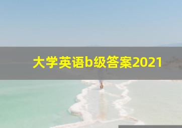 大学英语b级答案2021