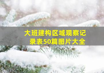 大班建构区域观察记录表50篇图片大全