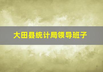 大田县统计局领导班子